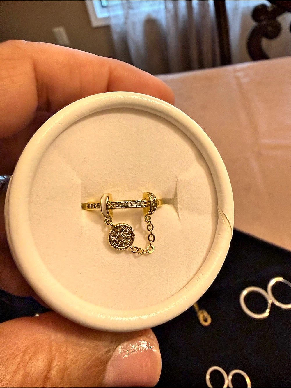 Gold-Tone Ring fits size 6, 7, 8